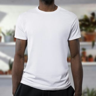 Scqy3Z Men's Classic Crew Neck T-Shirt — Soft Cotton Everyday Tee